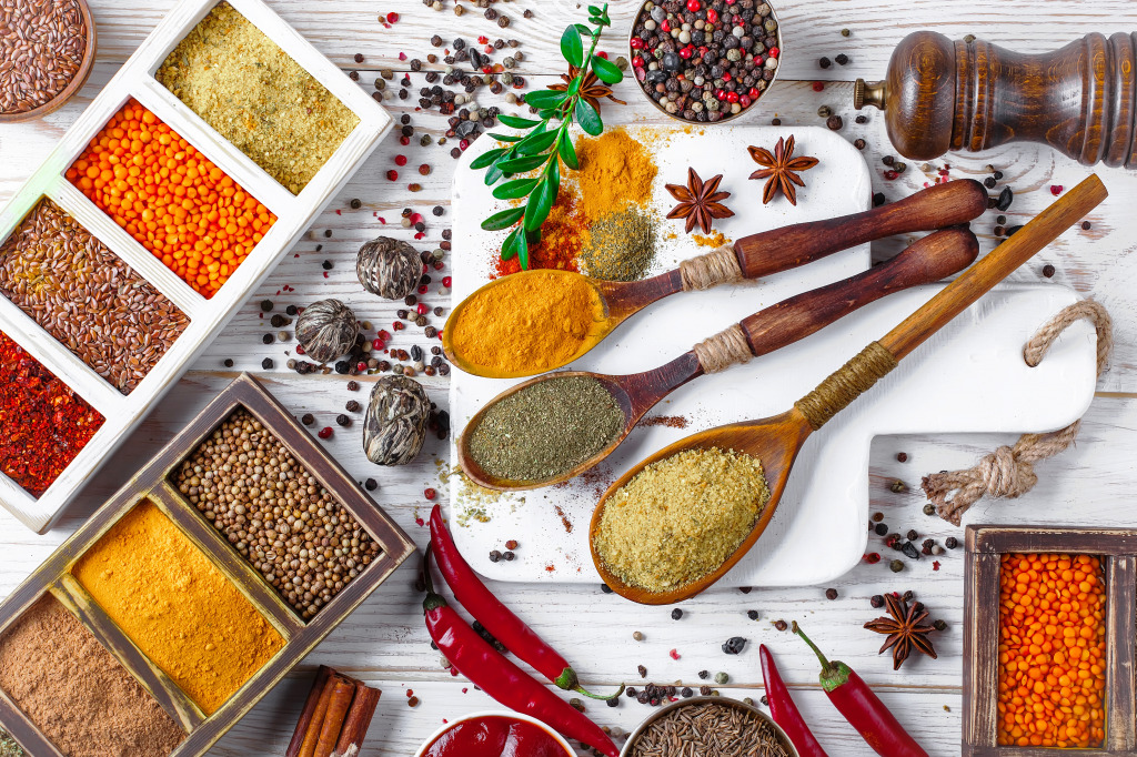 Spices and Seasonings jigsaw puzzle in Food & Bakery puzzles on TheJigsawPuzzles.com