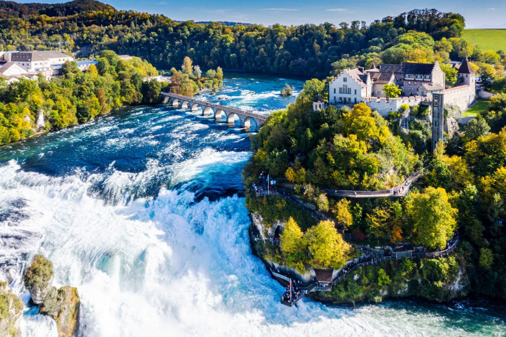 Rhine Falls, Switzerland jigsaw puzzle in Waterfalls puzzles on TheJigsawPuzzles.com