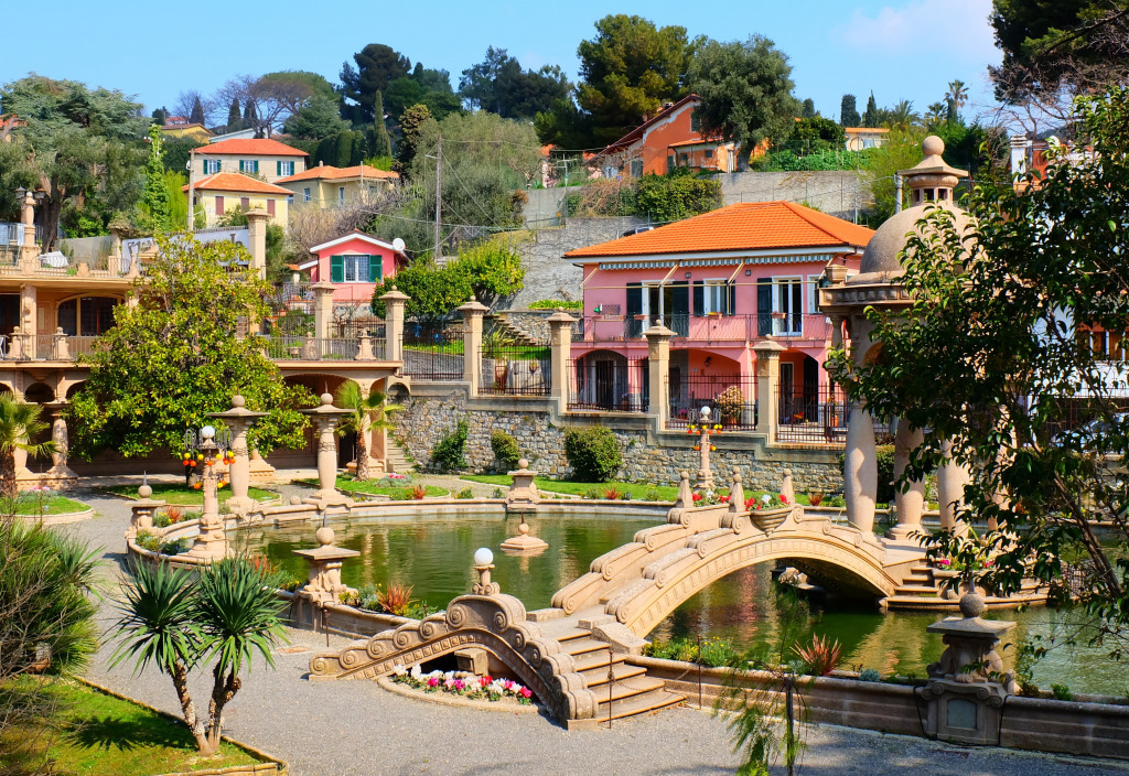 Villa Grock in Imperia, Italy jigsaw puzzle in Bridges puzzles on TheJigsawPuzzles.com
