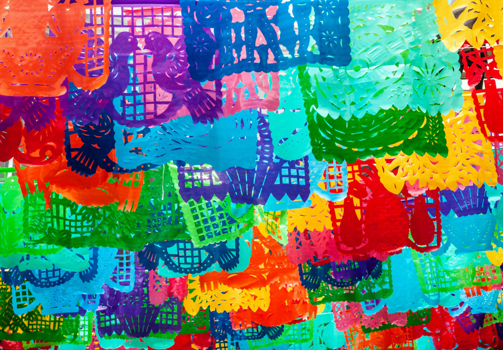Bandeiras de papel comemorativas no México jigsaw puzzle in Quebra-Cabeça do Dia puzzles on TheJigsawPuzzles.com