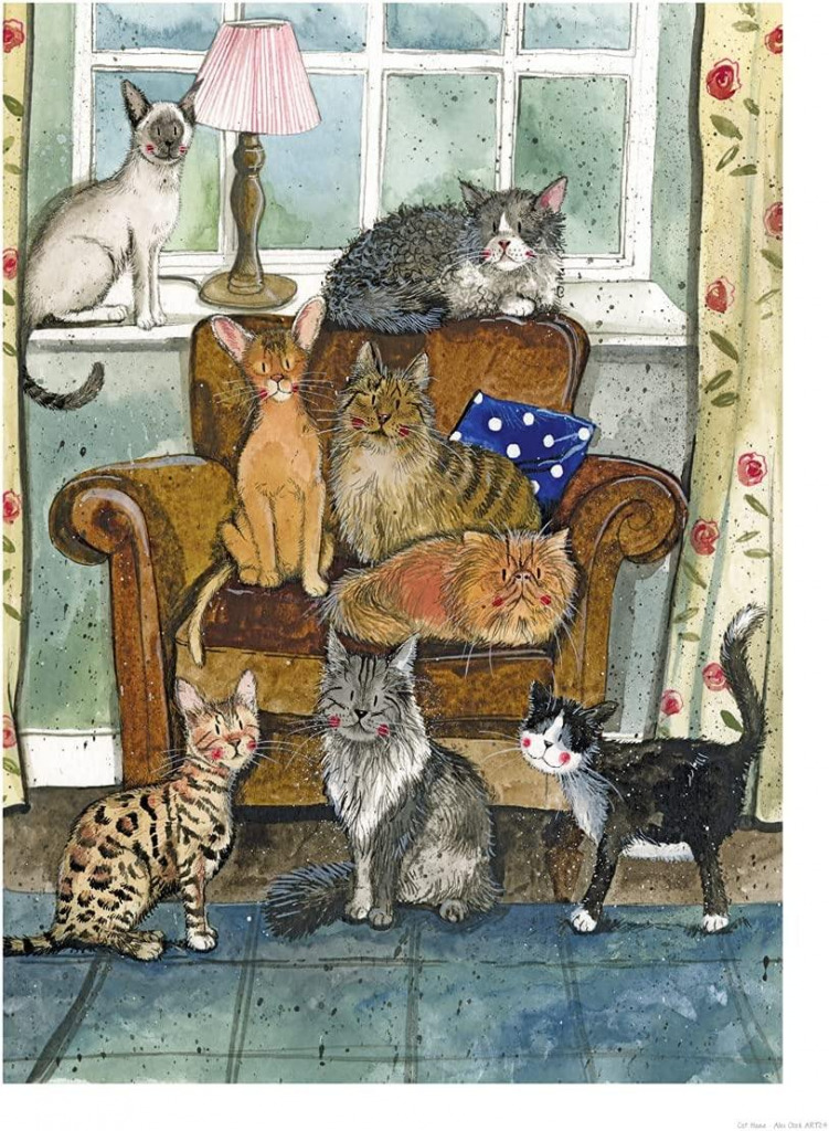 Cat Ladies jigsaw puzzle in Ruth Brant puzzles on TheJigsawPuzzles.com