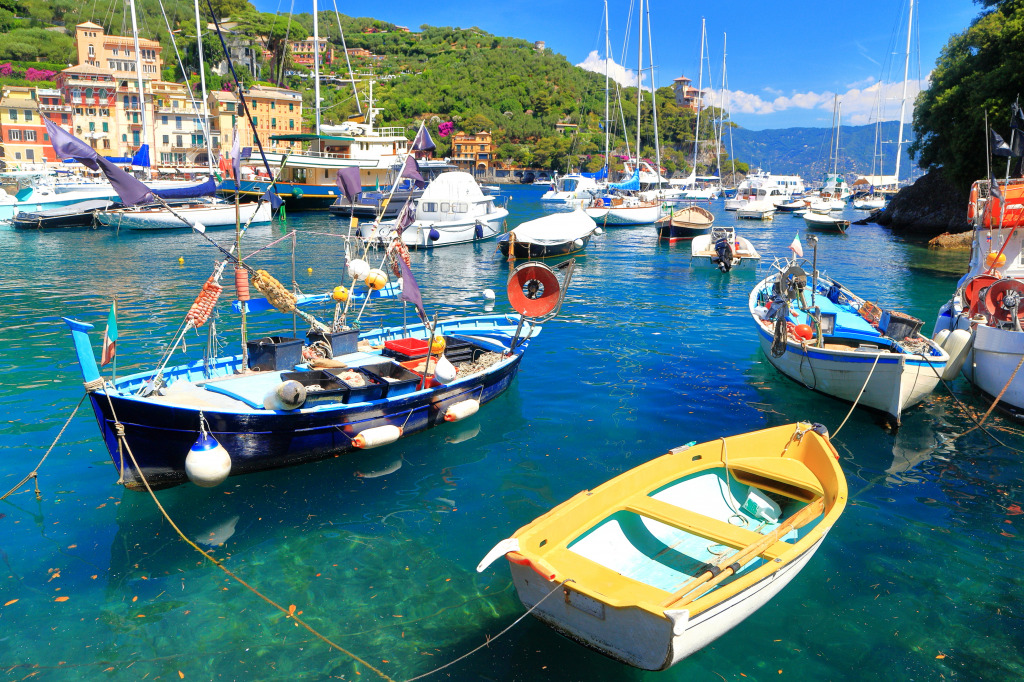 Die Marina von Portofino, Italien jigsaw puzzle in Großartige Landschaften puzzles on TheJigsawPuzzles.com