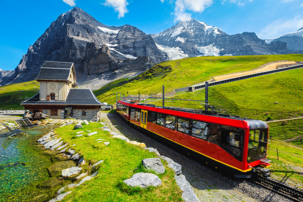Jungfraujoch, Oberland bernois, Suisse jigsaw puzzle in Magnifiques vues puzzles on TheJigsawPuzzles.com