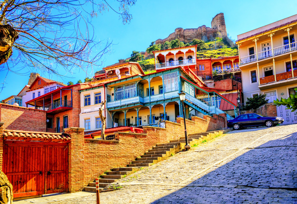 Traditional Wooden Houses in Tbilisi, Georgia jigsaw puzzle in Street View puzzles on TheJigsawPuzzles.com