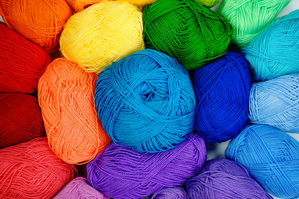 Colorful Balls of Yarn jigsaw puzzle in Puzzle of the Day puzzles on TheJigsawPuzzles.com