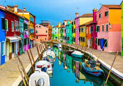 Colorful Houses of Burano Island, Venice