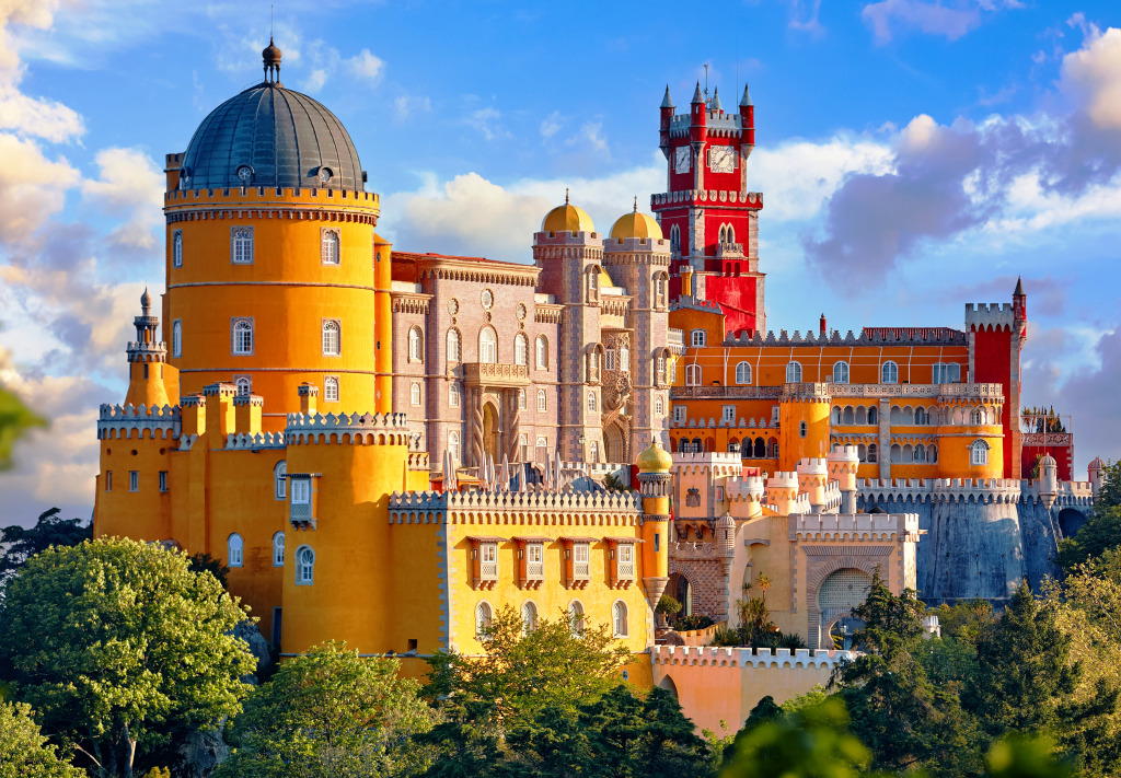 Pena Palace, Sintra, Portugal jigsaw puzzle in Puzzle of the Day puzzles on TheJigsawPuzzles.com