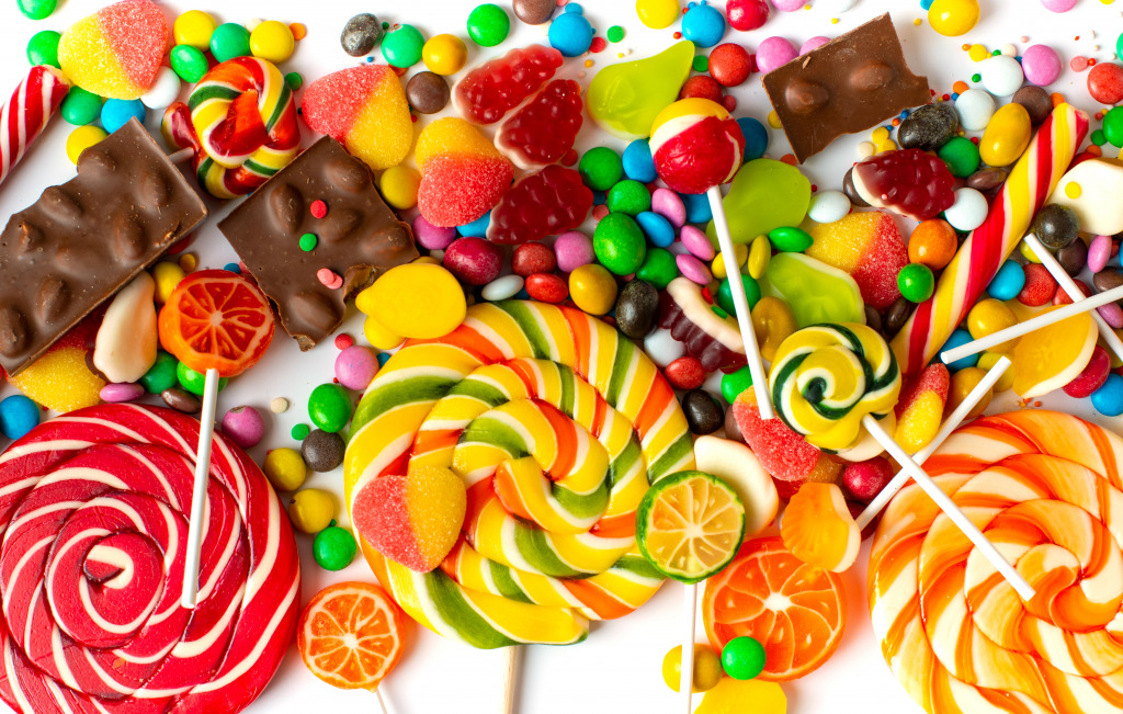 Colorful Lollipops and Candies jigsaw puzzle in Food & Bakery puzzles on TheJigsawPuzzles.com