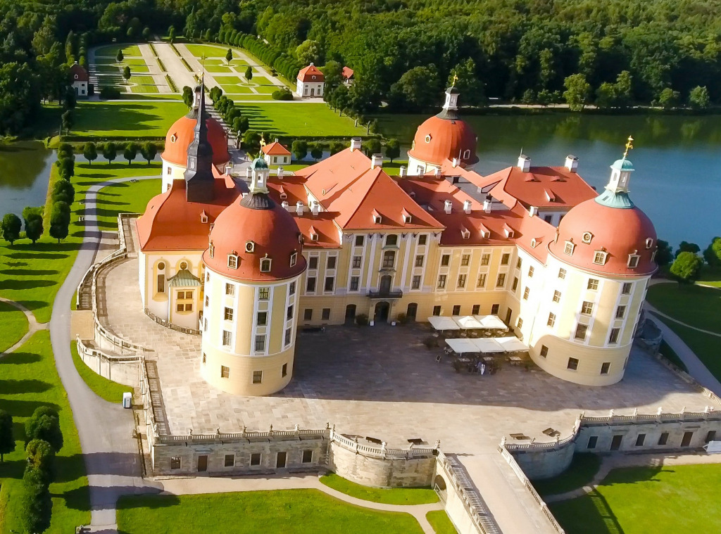 Castelo de Moritzburg em Saxônia, Alemanha jigsaw puzzle in Castelos puzzles on TheJigsawPuzzles.com