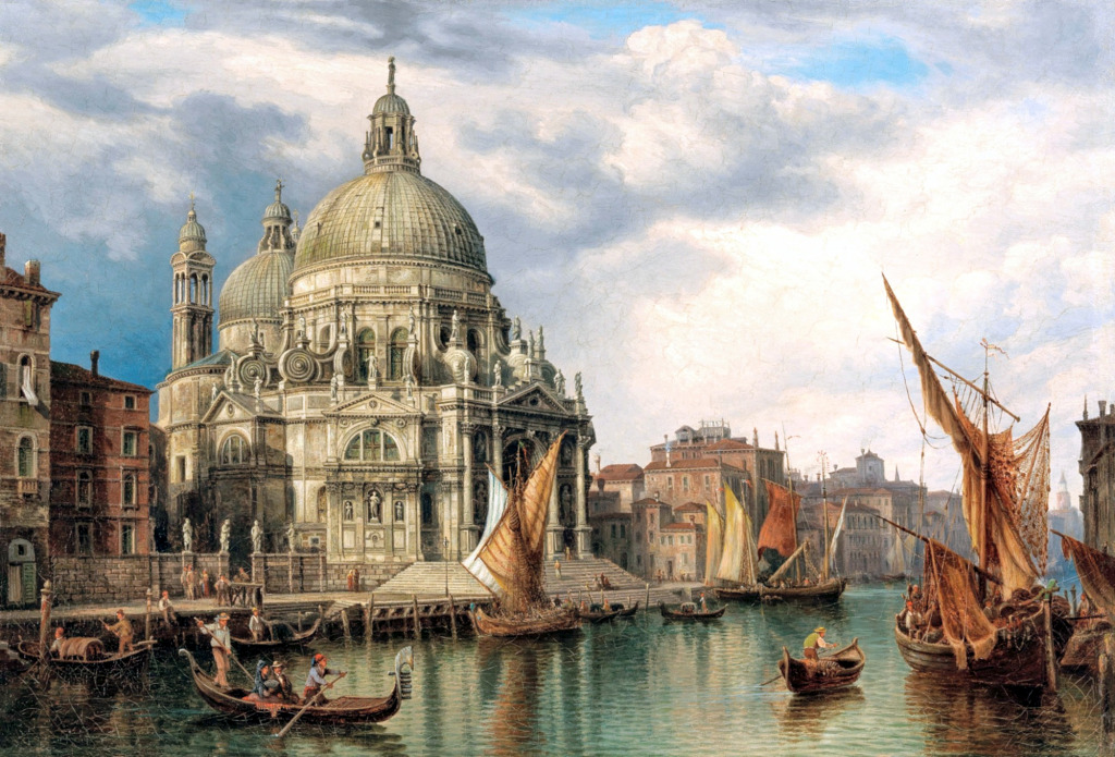 Venice, Grand Canal with Santa Maria Della Salute jigsaw puzzle in Piece of Art puzzles on TheJigsawPuzzles.com