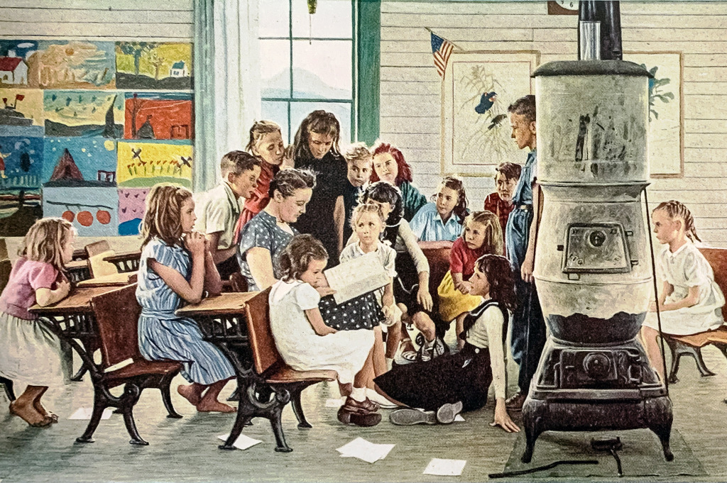 Country School jigsaw puzzle in People puzzles on TheJigsawPuzzles.com