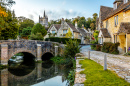 View of Castle Combe, Wiltshire, England