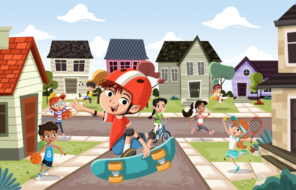 In the Neighborhood jigsaw puzzle in Kids Puzzles puzzles on TheJigsawPuzzles.com