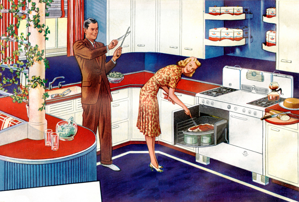 The Well-Appointed Kitchen, 1941 jigsaw puzzle in Food & Bakery puzzles on TheJigsawPuzzles.com