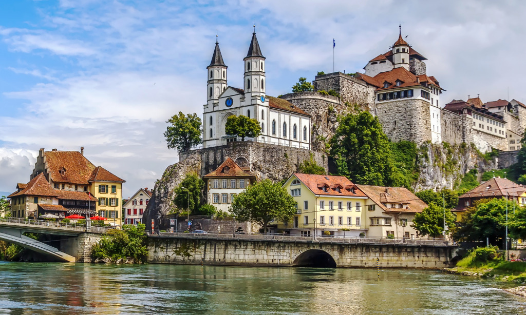 Aarburg Castle, Switzerland jigsaw puzzle in Castles puzzles on TheJigsawPuzzles.com