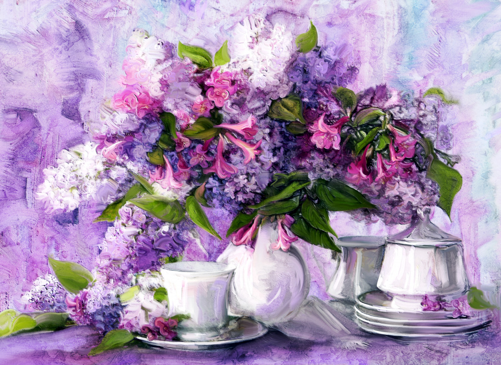 Bouquet of Lilac jigsaw puzzle in Flowers puzzles on TheJigsawPuzzles.com