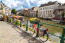 Bicycles by the Canal in Gent, Belgium