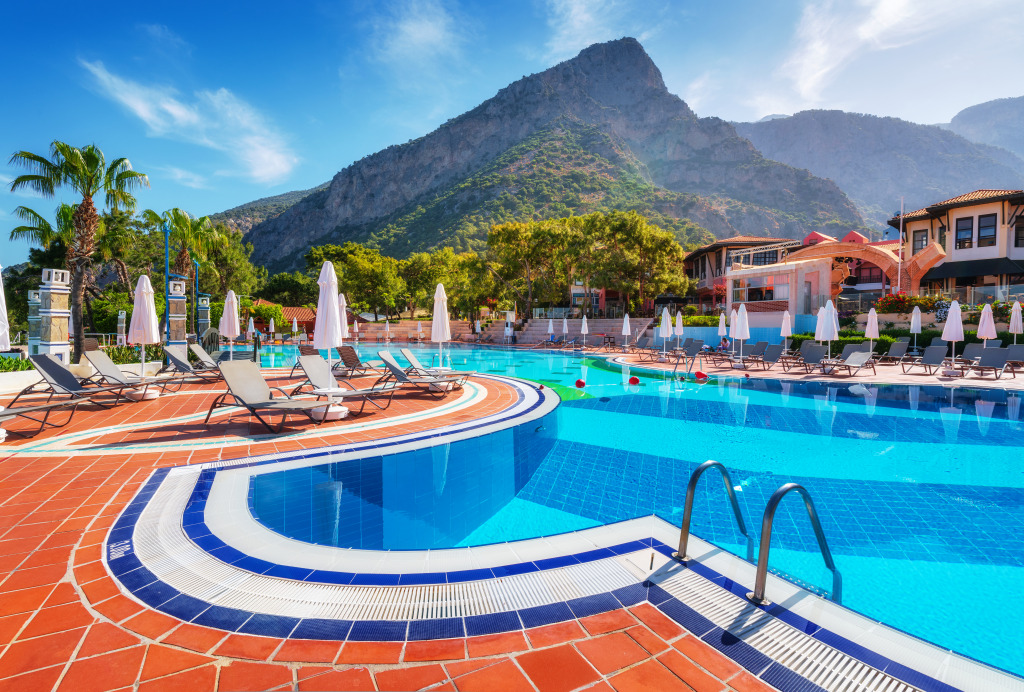 Luxury Resort in Oludeniz, Turkey jigsaw puzzle in Puzzle of the Day puzzles on TheJigsawPuzzles.com