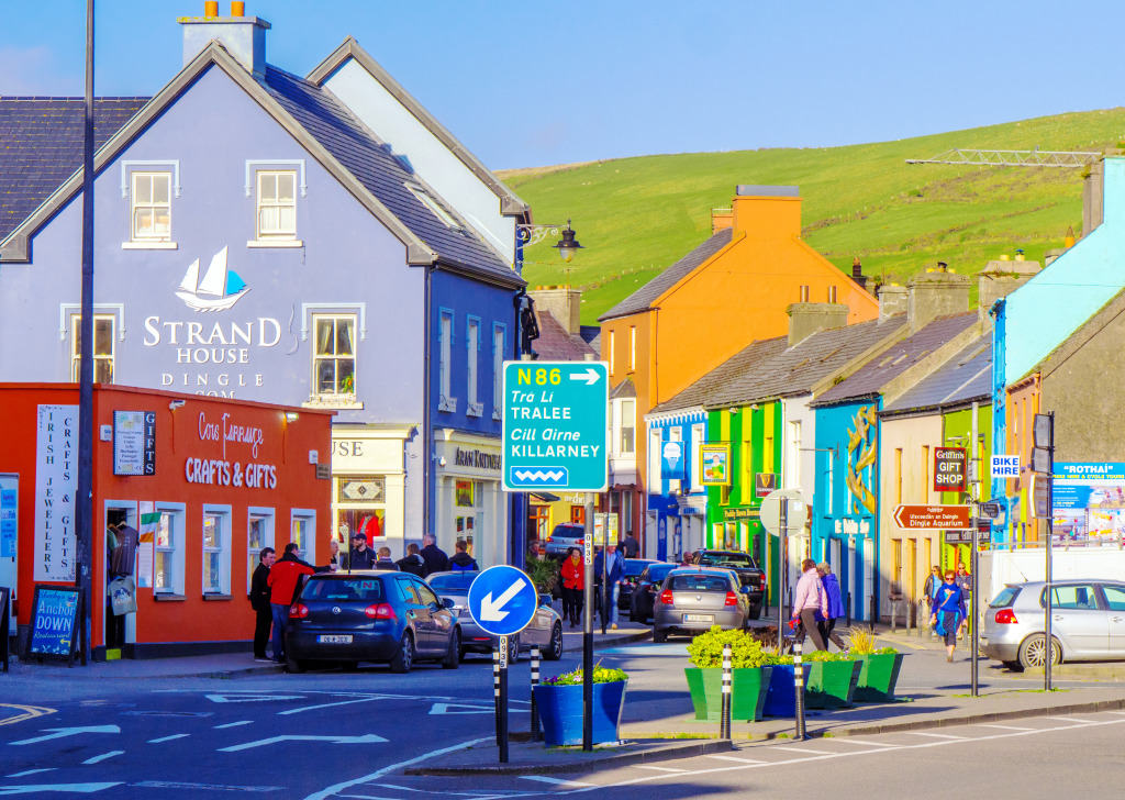 Colorful Houses in Dingle, Ireland jigsaw puzzle in Puzzle of the Day puzzles on TheJigsawPuzzles.com