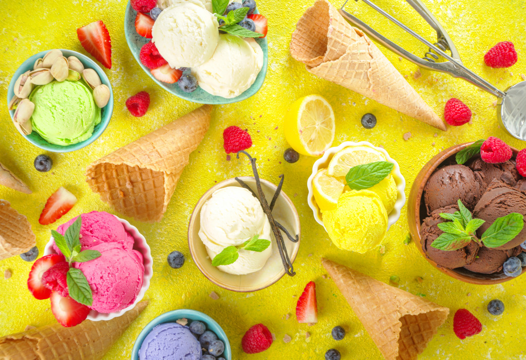 Colorful Ice Cream jigsaw puzzle in Puzzle of the Day puzzles on TheJigsawPuzzles.com