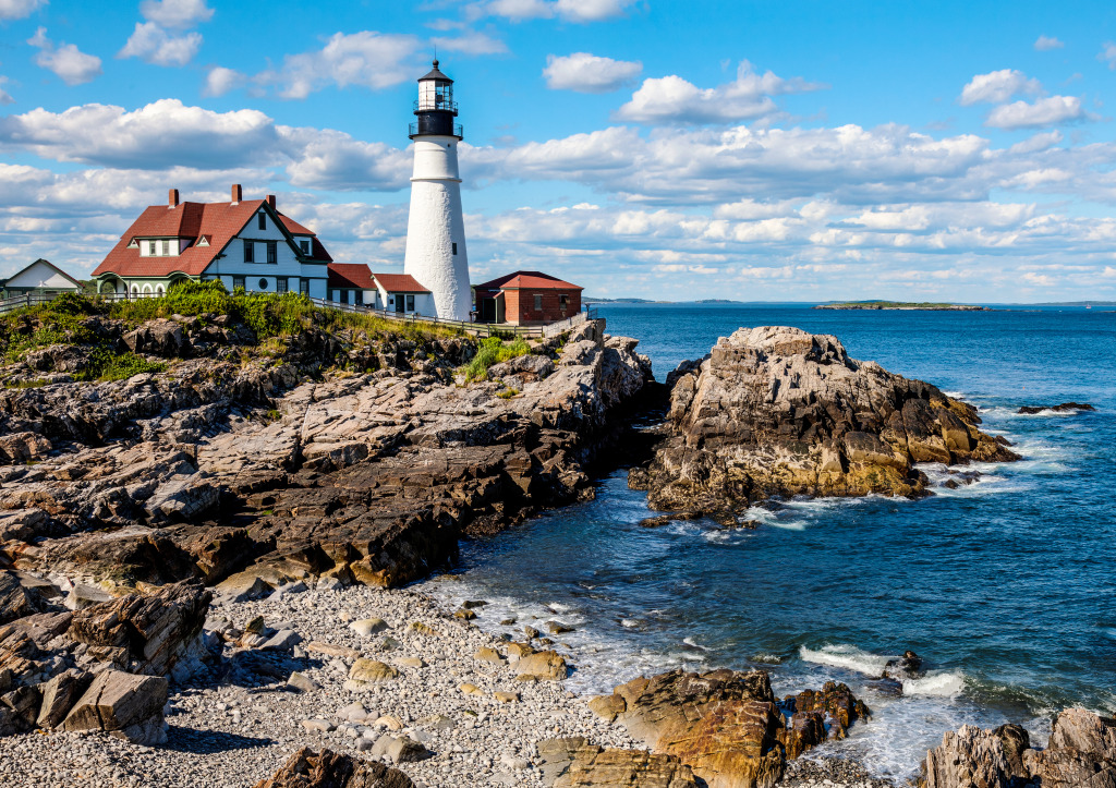 Portland Head Light, Cape Elizabeth, USA jigsaw puzzle in Puzzle of the Day puzzles on TheJigsawPuzzles.com