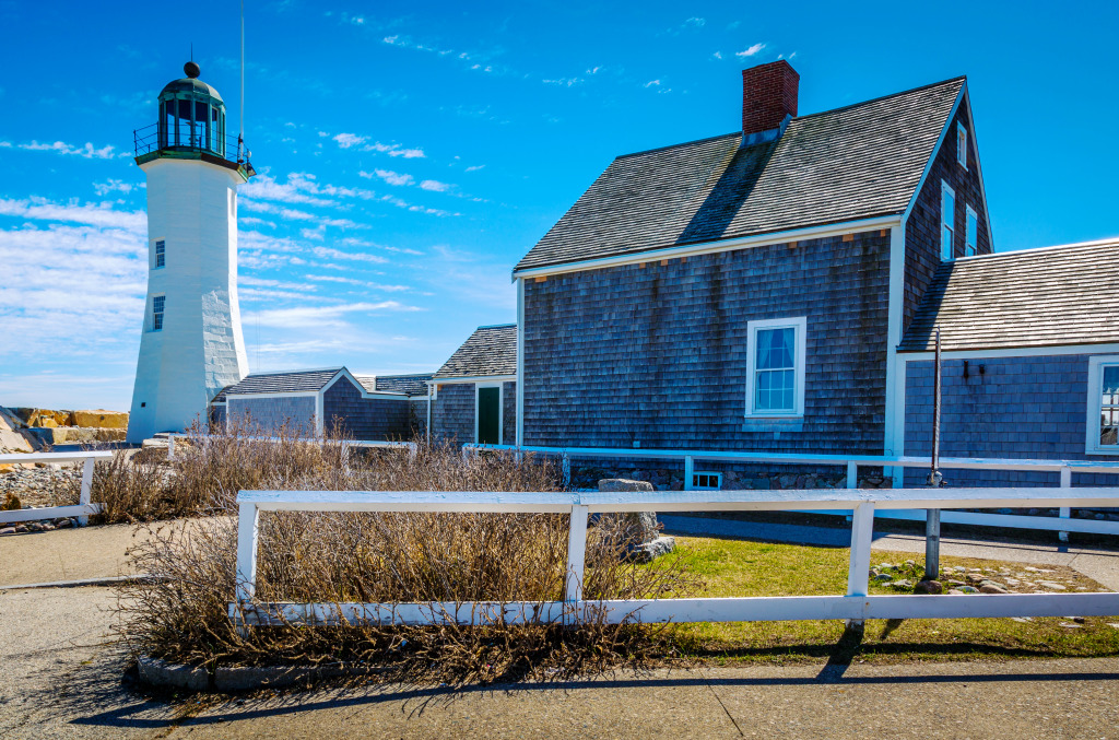 Lighthouse in Scituate, Massachusetts, USA jigsaw puzzle in Great Sightings puzzles on TheJigsawPuzzles.com