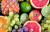 Fruits Background. Healthy Food Concept. Top View
