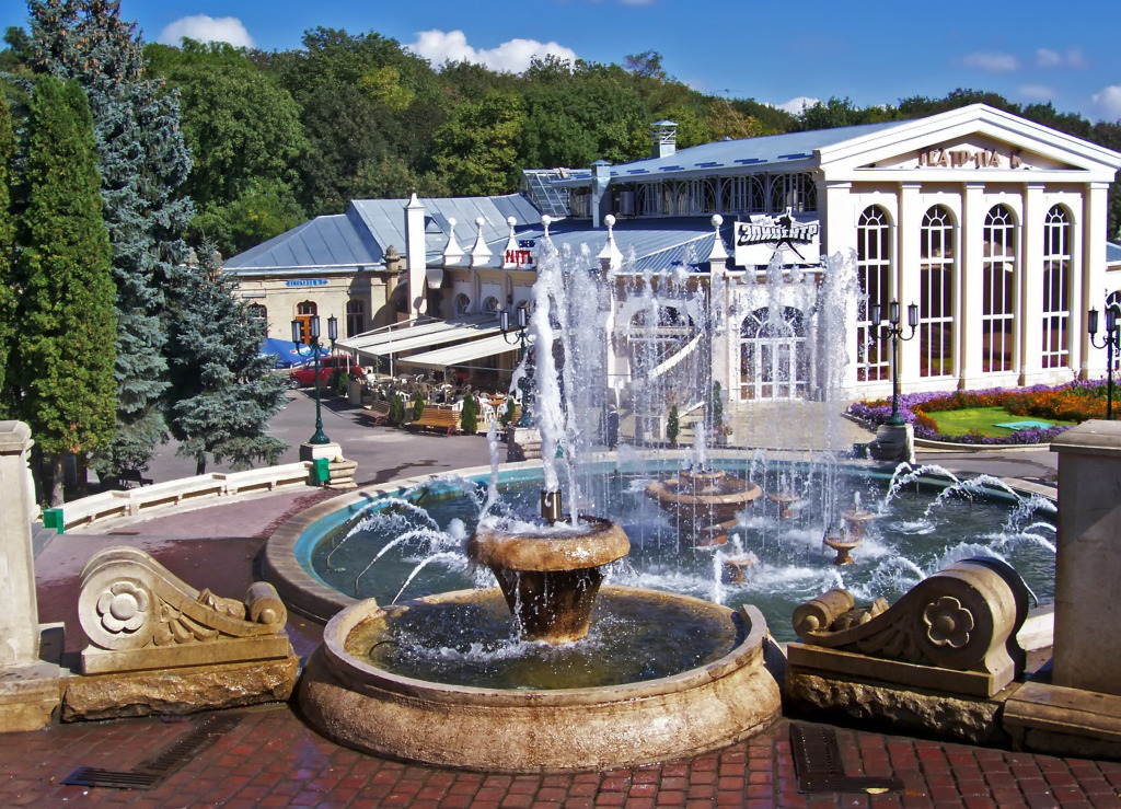 Resort in the North Caucasus jigsaw puzzle in Waterfalls puzzles on TheJigsawPuzzles.com