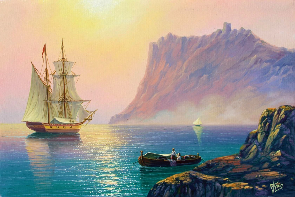 Seascape jigsaw puzzle in Piece of Art puzzles on TheJigsawPuzzles.com