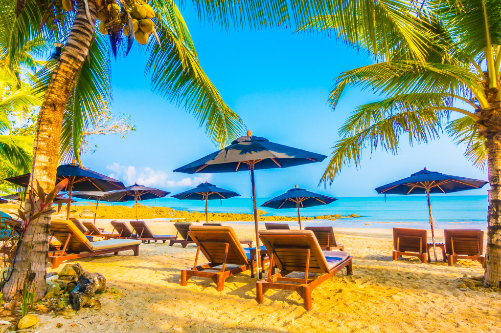 Beautiful Tropical Beach jigsaw puzzle in Great Sightings puzzles on TheJigsawPuzzles.com