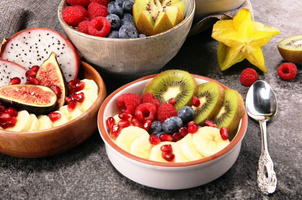 Fresh Fruit and Berry Salad jigsaw puzzle in Fruits & Veggies puzzles on TheJigsawPuzzles.com
