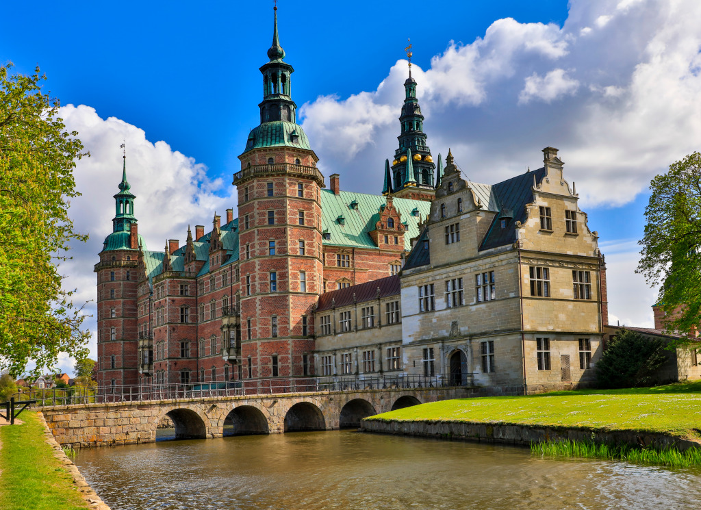 Castelo de Frederiksborg, Dinamarca Copenhaga jigsaw puzzle in Castelos puzzles on TheJigsawPuzzles.com