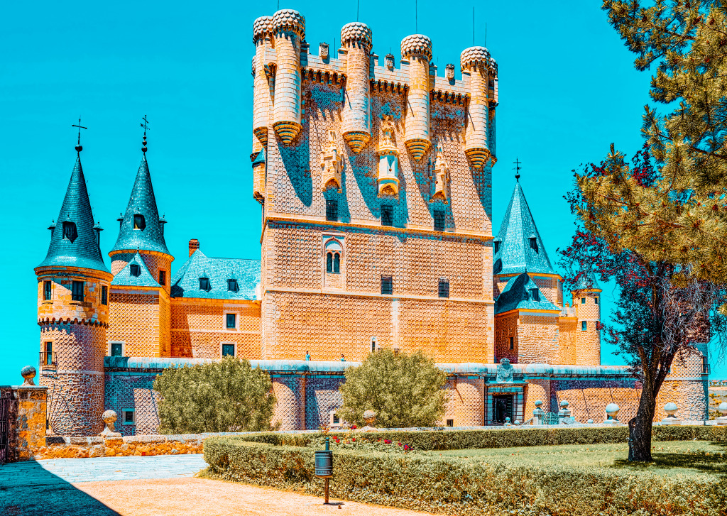 Alcázar de Segóvia, Espanha jigsaw puzzle in Castelos puzzles on TheJigsawPuzzles.com