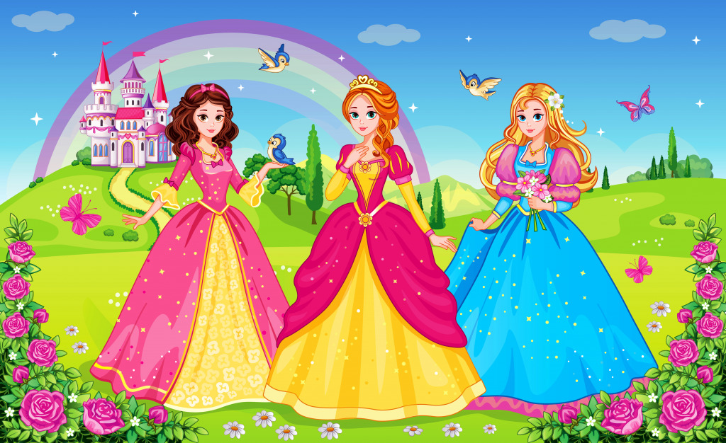 Märchenhafte Prinzessinnen jigsaw puzzle in Kinder Puzzles puzzles on TheJigsawPuzzles.com