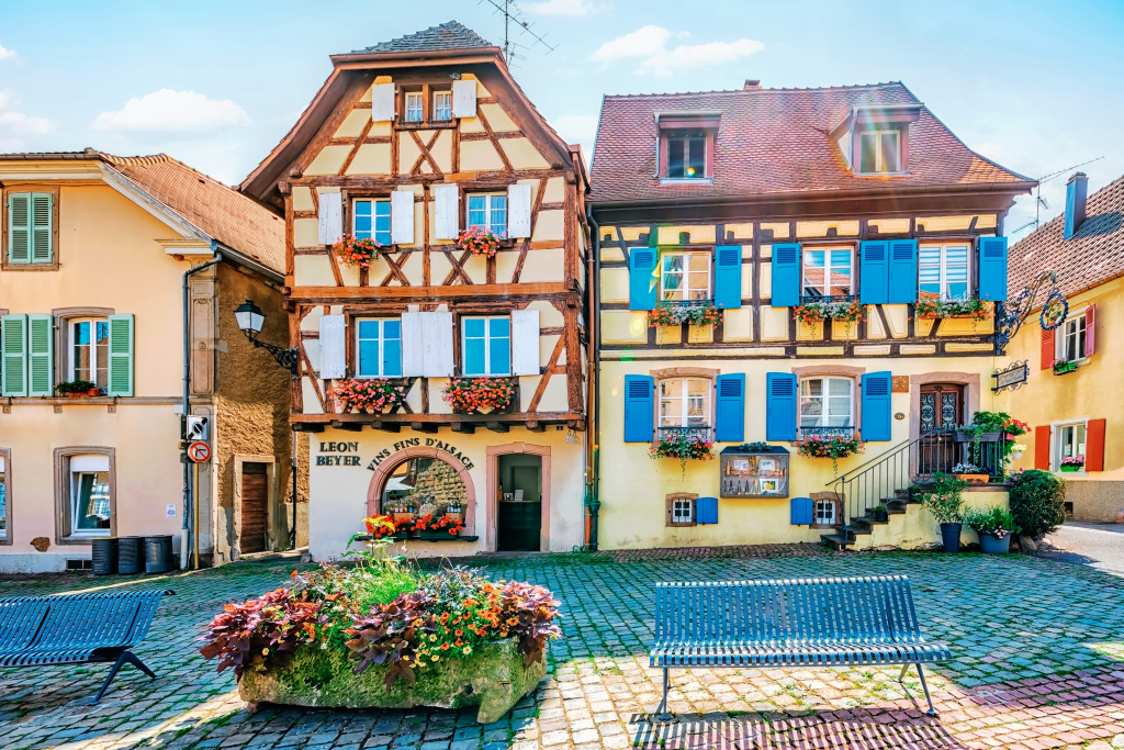 Eguisheim Village, Alsace, France jigsaw puzzle in Puzzle of the Day puzzles on TheJigsawPuzzles.com