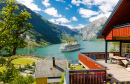 Geirangerfjord and Cruise Ship, Norway