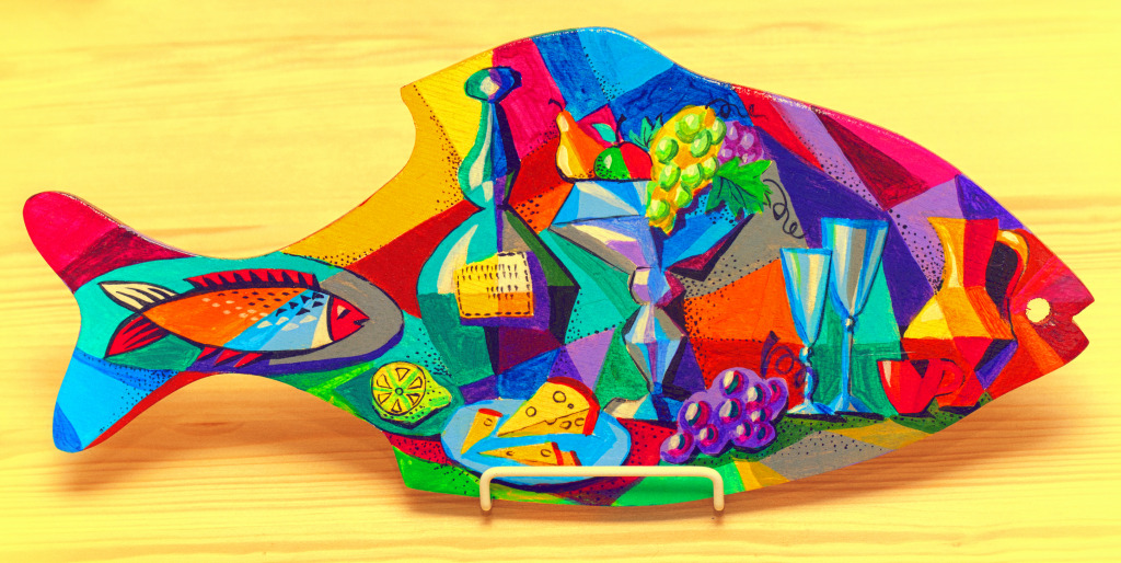 Poisson coloré décoratif jigsaw puzzle in Sous les mers puzzles on TheJigsawPuzzles.com