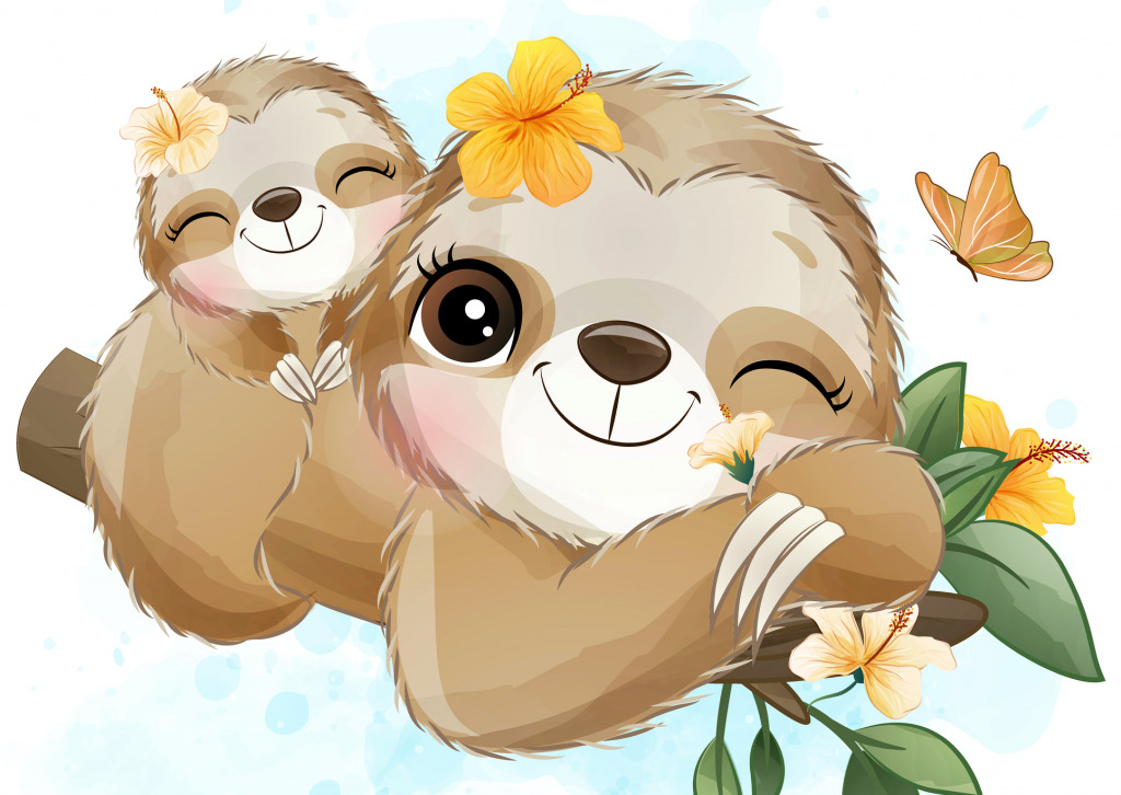 Cute Little Sloth jigsaw puzzle in Animals puzzles on TheJigsawPuzzles.com