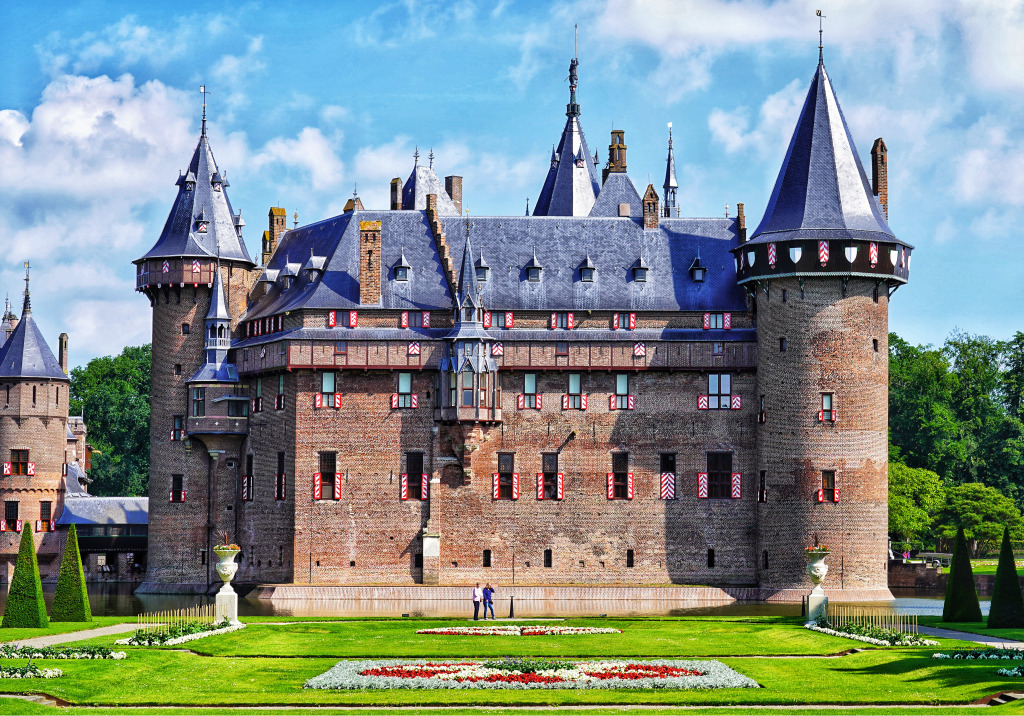 Castelo de Haar, Utrecht, Países Baixos jigsaw puzzle in Castelos puzzles on TheJigsawPuzzles.com