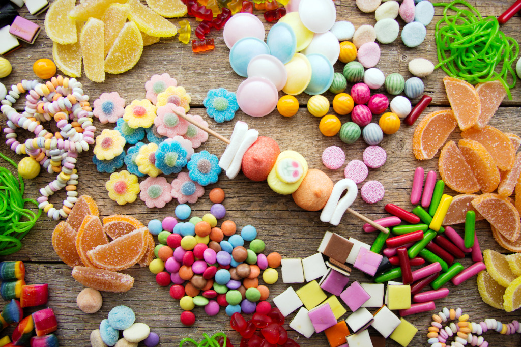 An Assortment of Colorful Candy jigsaw puzzle in Puzzle of the Day puzzles on TheJigsawPuzzles.com