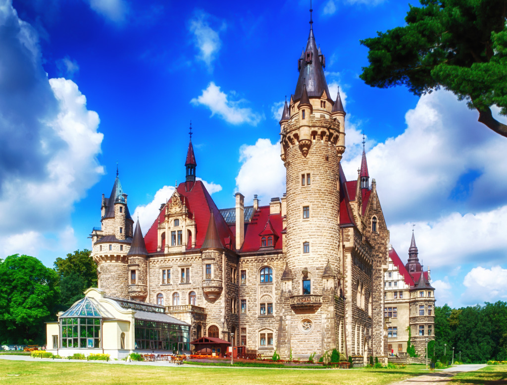 Palácio em Moszna, Poland jigsaw puzzle in Castelos puzzles on TheJigsawPuzzles.com