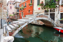 Arched Brick Bridge in Venice