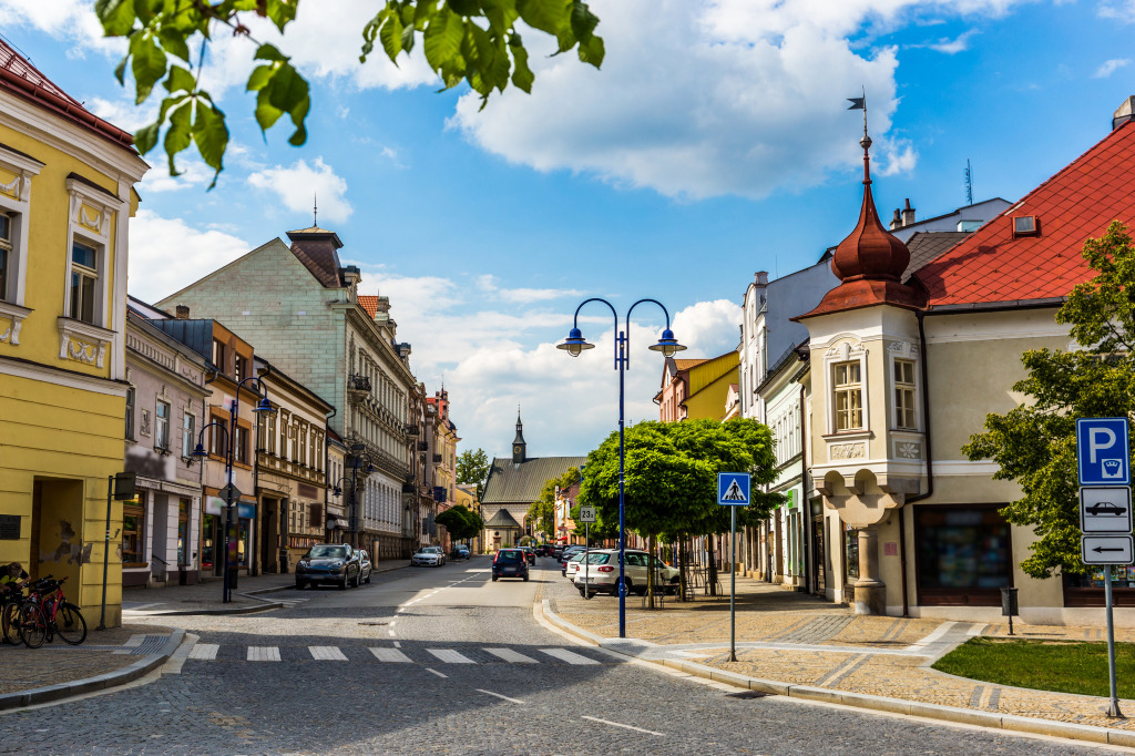City in South Bohemian Region jigsaw puzzle in Street View puzzles on TheJigsawPuzzles.com