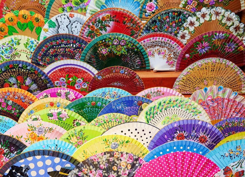 Spanish Hand Fans jigsaw puzzle in Handmade puzzles on TheJigsawPuzzles.com