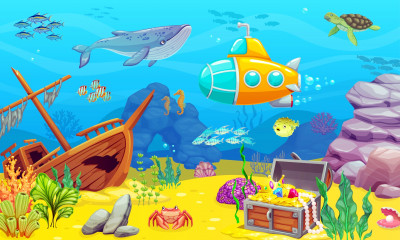 Underwater Treasure Hunt jigsaw puzzle in Under the Sea puzzles on ...