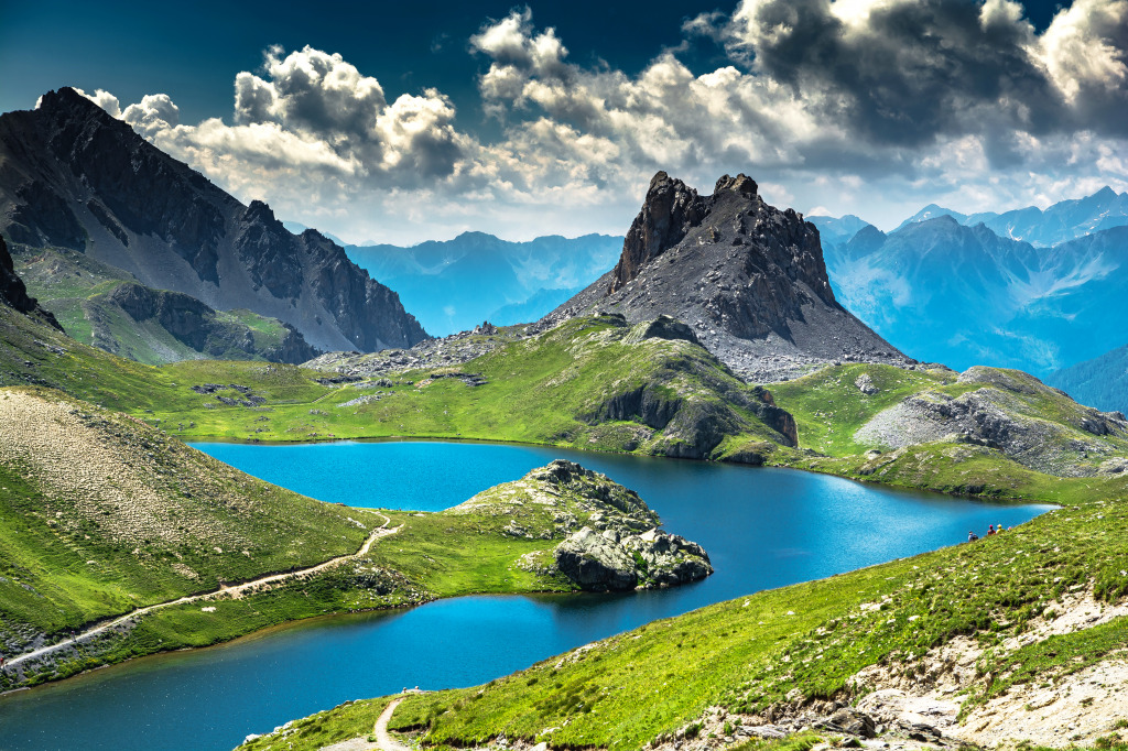 Alpine Pond in the Mountains jigsaw puzzle in Great Sightings puzzles on TheJigsawPuzzles.com