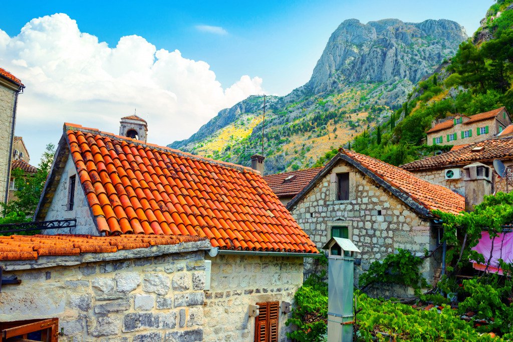 Orange Roofs in Kotor, Montenegro jigsaw puzzle in Great Sightings puzzles on TheJigsawPuzzles.com