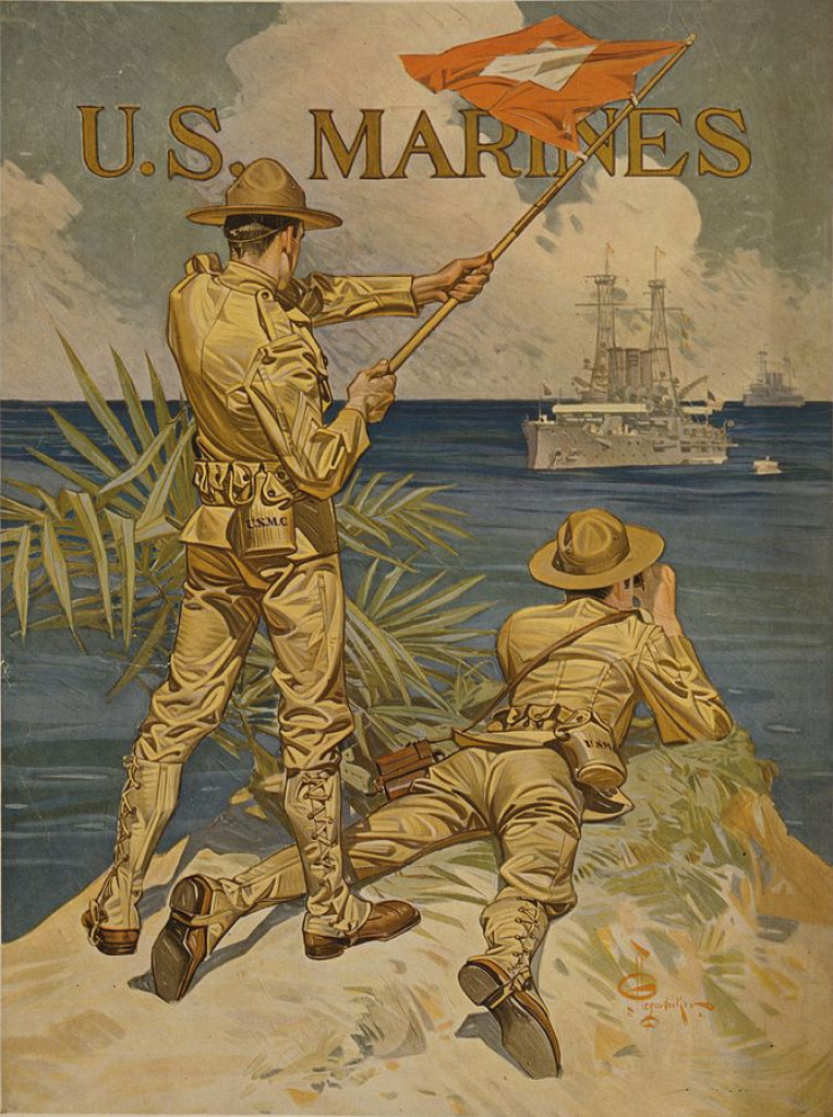 Joseph_Christian_Leyendecker_-_U.S._Marines_(1917) jigsaw puzzle in Wei F Chen puzzles on TheJigsawPuzzles.com