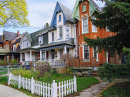 Old Victorian Houses with Gables