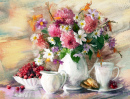Flowers in a Jug and Berries